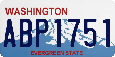 WA license plate ABP1751