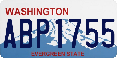 WA license plate ABP1755