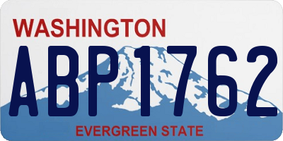 WA license plate ABP1762