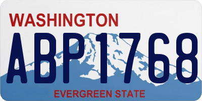 WA license plate ABP1768
