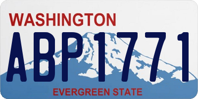 WA license plate ABP1771