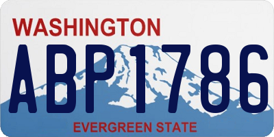 WA license plate ABP1786