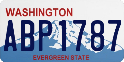 WA license plate ABP1787