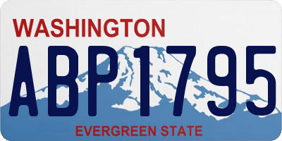 WA license plate ABP1795