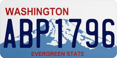 WA license plate ABP1796