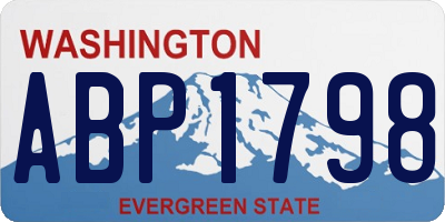 WA license plate ABP1798