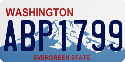 WA license plate ABP1799