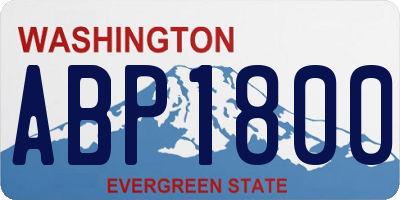 WA license plate ABP1800