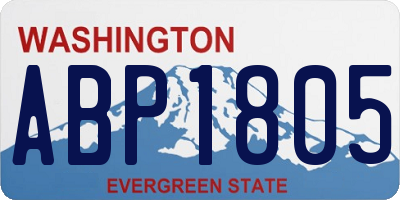 WA license plate ABP1805