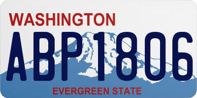 WA license plate ABP1806