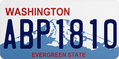 WA license plate ABP1810