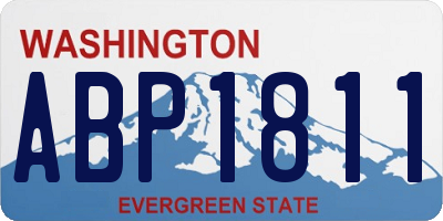 WA license plate ABP1811
