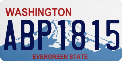 WA license plate ABP1815