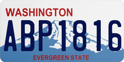 WA license plate ABP1816