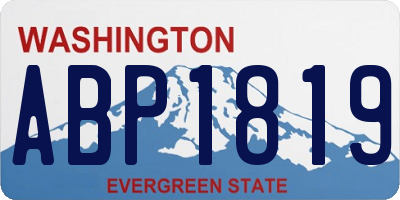 WA license plate ABP1819