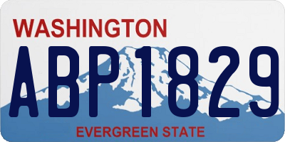 WA license plate ABP1829