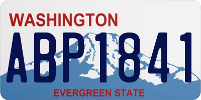 WA license plate ABP1841
