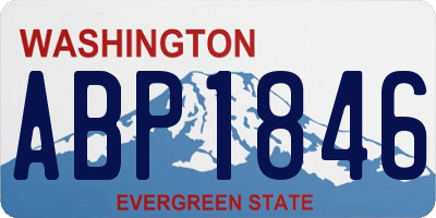 WA license plate ABP1846