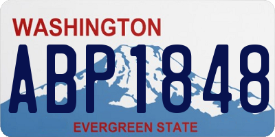 WA license plate ABP1848