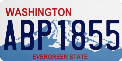 WA license plate ABP1855