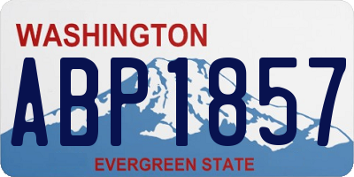 WA license plate ABP1857