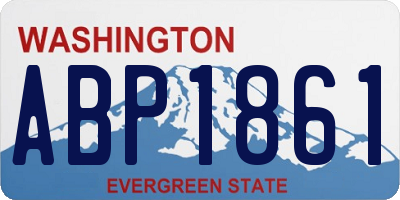 WA license plate ABP1861