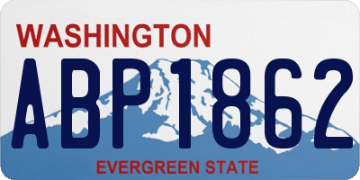 WA license plate ABP1862