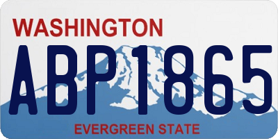 WA license plate ABP1865