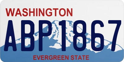 WA license plate ABP1867