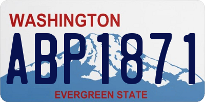 WA license plate ABP1871