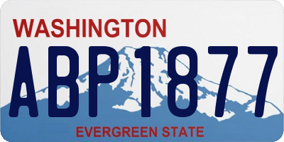 WA license plate ABP1877