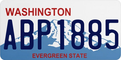 WA license plate ABP1885