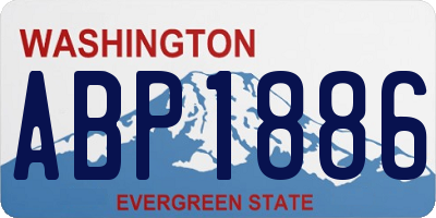 WA license plate ABP1886