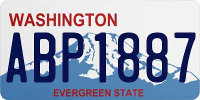 WA license plate ABP1887