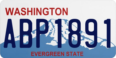 WA license plate ABP1891