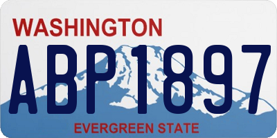 WA license plate ABP1897