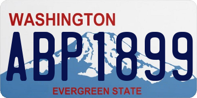 WA license plate ABP1899