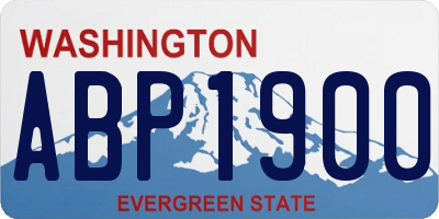 WA license plate ABP1900