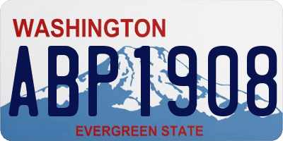 WA license plate ABP1908