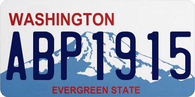 WA license plate ABP1915