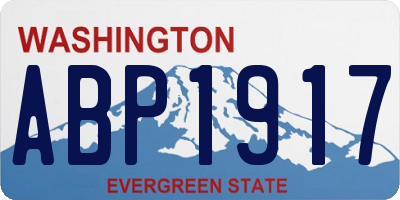 WA license plate ABP1917