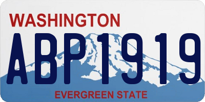 WA license plate ABP1919