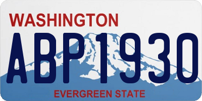 WA license plate ABP1930