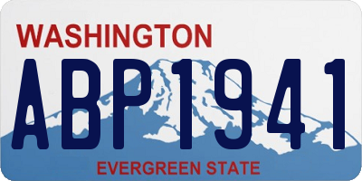WA license plate ABP1941