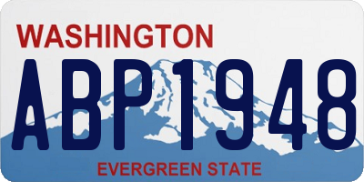 WA license plate ABP1948