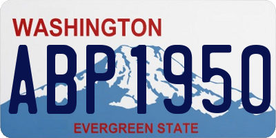 WA license plate ABP1950