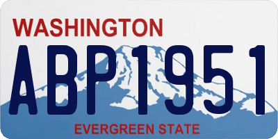 WA license plate ABP1951