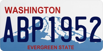 WA license plate ABP1952