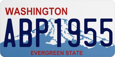 WA license plate ABP1955
