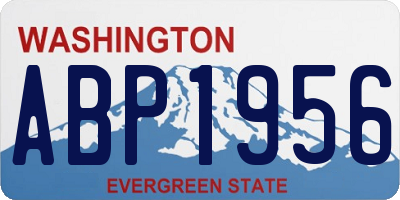 WA license plate ABP1956